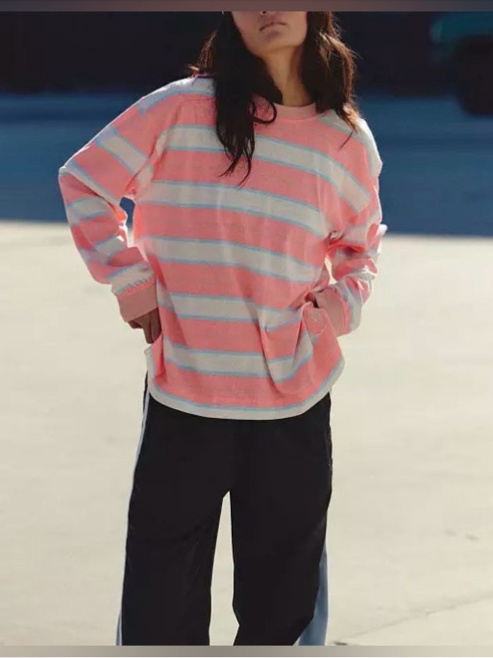 FP Movement Striped Hustle Tee Size S NWT - Picture 3 of 6